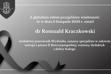 Odszedł dr Romuald Kraczkowski